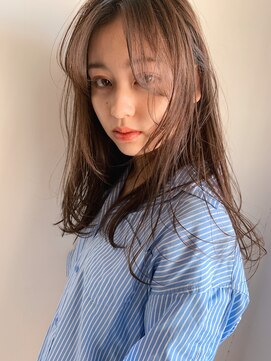 クラフト ヘア デザイン(CRAFT HAIR DESIGN) ニュアンスストレートロング×モーブベージュ