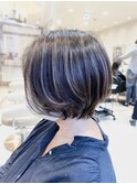30代40代50代コントラストハイライト×ショートボブAsh大泉学園