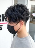 ニュアンスパーマセンターパートサイドパート韓国カルマパーマ