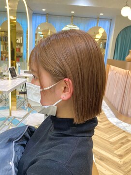 ロンドプランタン 恵比寿(Lond Printemps) 大人かわいい耳かけワンレンストレートボブ