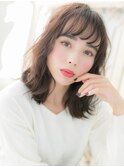 mod's姪浜/グレージュアッシュくせ毛風ボブパーマこなれヘアg