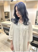ケアブリーチでブルーベリーカラー