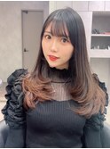 韓国レイヤーカット×ラベンダーベージュカラー【CHICA】