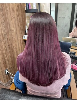 ラル(Lull) ピンクパープルグラデーション ハイトーン/バレイヤージュ