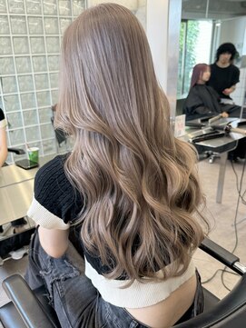 サンクプロジェクト(cinq PROJECT) ダブルカラーハイトーンカラーベージュカラー韓国風レイヤーロブ