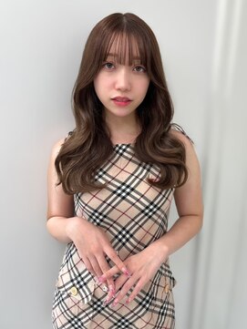 ランテルディ 渋谷(LANTERDIT) くびれヘア　ブラウンカラー　ヨシンモリ　顔周りカット　透明感