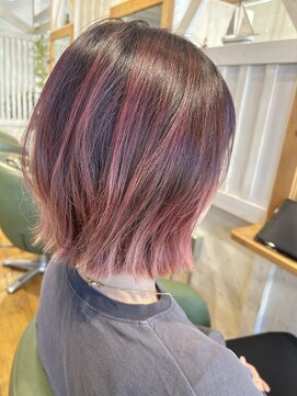 ラニカ ヘアーデザイン(Lanica hair design) ボルドーバレイヤージュ