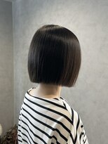 ラック(LUCK)&nbsp;プツッとストレートボブ/船橋/くすみベージュ/細めハイライト