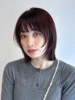 レイヤーボブ　外ハネボブ　ぷつっとボブ　切りっぱなしボブ