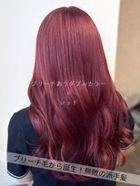 サラジュ 仁川店(SARAJU) 【透明感カラー特化】 ブリーチあり×レッド