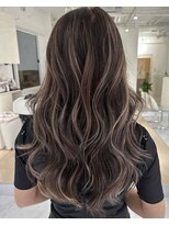 エヌプラスリタ 近鉄八尾(N+lita)&nbsp;くびれヘアアプリコットオレンジハイライトカラーサーフカラー