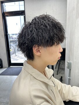 レベル 葛西店(LEVEL) 重めマッシュ ツイストスパイラルパーマ メンズカット 葛西