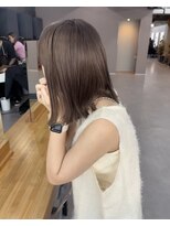 レブ 三条河原町(Reb,)&nbsp;ブリーチ無しダブルカラー×ミルクティーブラウン