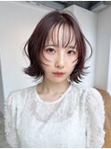 顔周りレイヤー韓国ヘアくびれミディミディアム小顔_F31134
