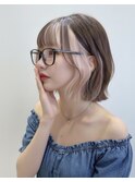 デザインが可愛い♪インナーカラー×切りっぱなしボブ◎