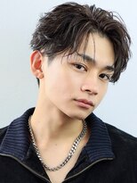 オーシャントーキョー 原宿(OCEAN TOKYO)&nbsp;ニュアンスパーマフェザーパーマコンマバングセンターパート黒髪