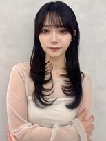 ロエ 元町店(Loe) 元町石川町レイヤーカット韓国ダブルカラー顔周り前髪カットボブ