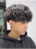 黒髪ツイストスパイラル × 無造作マッシュ