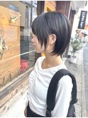 ハッシュボブ/レイヤーボブ/ショートボブ顔周りレイヤー10代20代