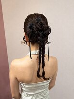 ミラ(Mila) ゆるふわカチモリ編みたらしアレンジ*結婚式/お呼ばれヘア