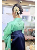 美容室ゆふー&nbsp;袴着付けとヘアセット