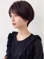 シュガー ヤマガタ(SUGAR yamagata)&nbsp;透明感ブリーチなしラベンダーグレージュ小顔ショート秋カラー