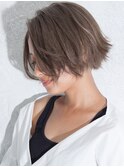 30代40代50代からトップにふんわりボリューム感大人前下がりボブ