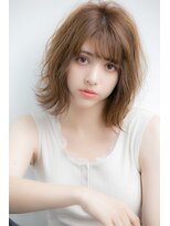 【Euphoria】20代30代ヌーディベージュ外ハネボブニュアンスヘア