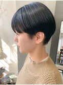 マッシュショート、ワイドバング、ウザバング、黒髪ショート