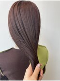10代20代/ダブルカラー/透明感/ピンクブラウン/艶感ストレート