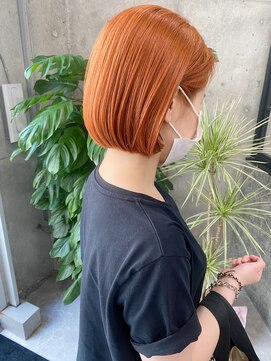 レーベン(LEBEN) オレンジヘアー×ミニボブ