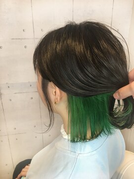 ヘアアンドビューティー ミック(Hair & Beauty miq) 20代30代40代大人インナーカラー耳掛け切りっぱなし大人ボブ