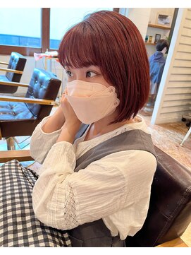 ラレイ(Lalei) コンパクトマチルダボブ×艶暖色カラー