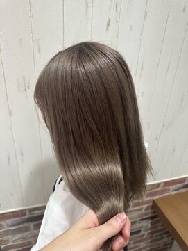 ソワン ドゥ ブレス 立花店(soin de brace) ブリーチカラー/グレージュカラー×美髪/ココアベージュ