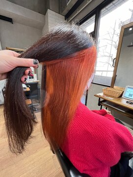 ビス リアン 川口店(Vis lien) ダブルカラー ハイトーンカラー オレンジカラー