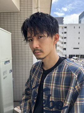 ガーデン オオタカノモリ(garden otakanomori) アップバング束感ショートツーブロックスキンフェードハイライト