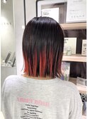 デザインカラー梅田ボブハイライトグラデーションカラー
