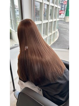 アミィ 半田青山店(Ami) ブリーチなしWカラー!つやつやミルクティーブラウン