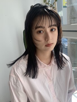 ハク アトリエ(HaKU atelier) 切りっぱなしミディアムヘア/フェイスレイヤー/シースルーバング