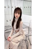 髪質改艶髪　ケアストレート　ピンクブラウン　カカオブラウンy