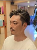 アップバング金メッシュ