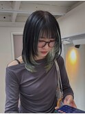ミントグリーンインナーカラー