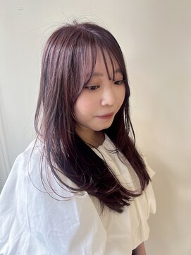 ベンチ(bench) ピンクバイオレット/顔まわりレイヤー/千葉美容室