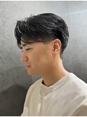 センターパート/メンズカット/ニュアンスパーマ