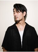 ハンサムショート フェザーパーマ 黒髪 ゆるめ 大人メンズヘア