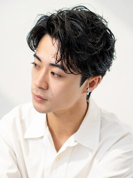 オーシャントーキョーオーバー 渋谷(OCEAN TOKYO OVER) ビジネスメンズショートリクルート七三かき上げヘアツーブロック