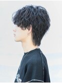 波巻きツイスパセンターパート シャドウパーマ