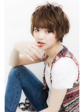 オートル 綱島店(AUTRE by FUGA hair) 外国人風☆彡マロン系ひし形シルエットショート 【AUTRE綱島店】