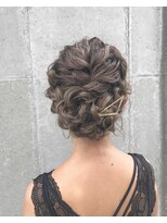 レイドバック(LAID BACK)&nbsp;結婚式★編み込み★ヘアセット★ギブソンタックパーティーヘア★