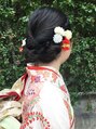 クレール 塚口店(CREER) 娘の十三詣り☆手作りの髪飾りでヘアアレンジをしてあげました☆